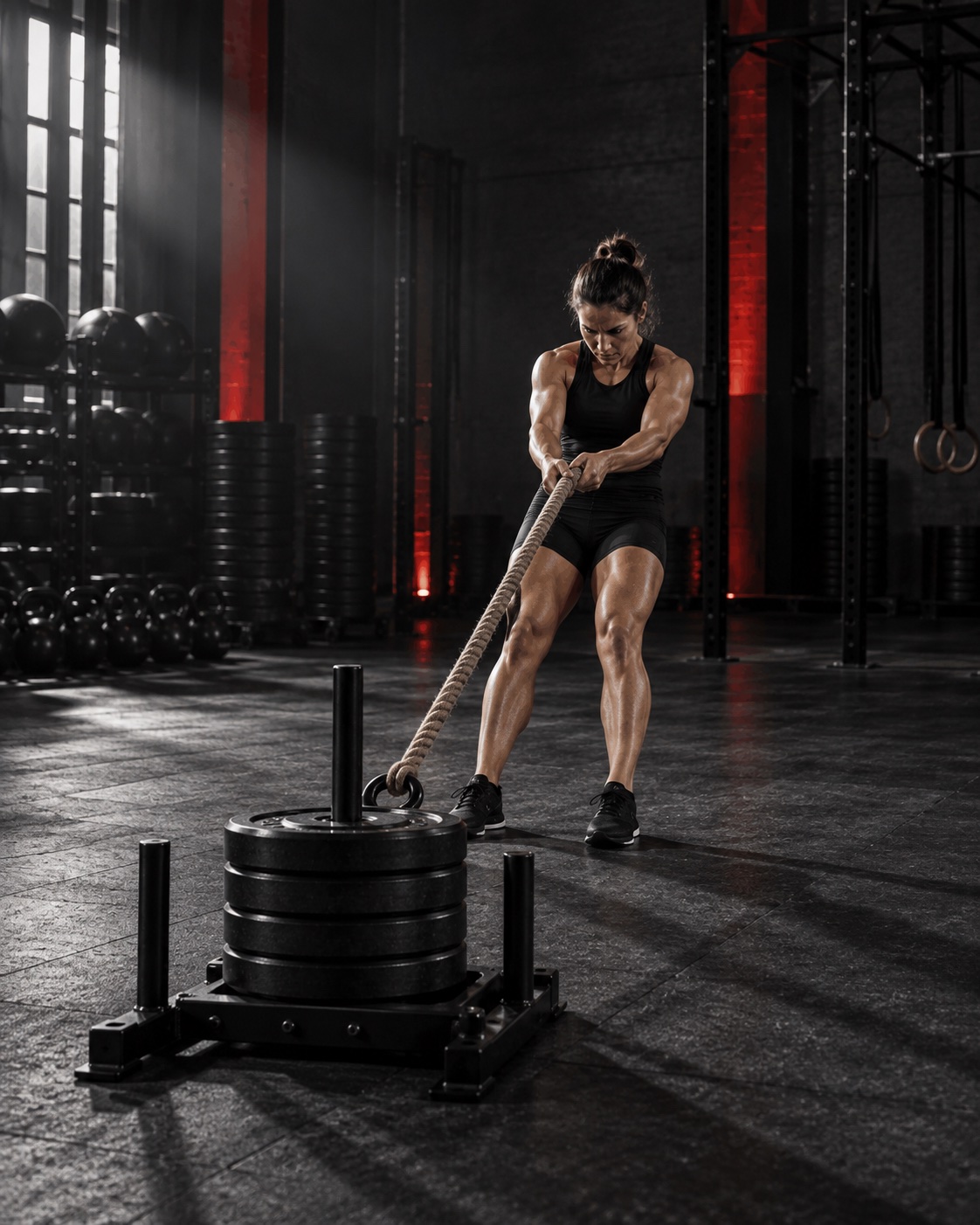 Illustrative Sled Pull training scene