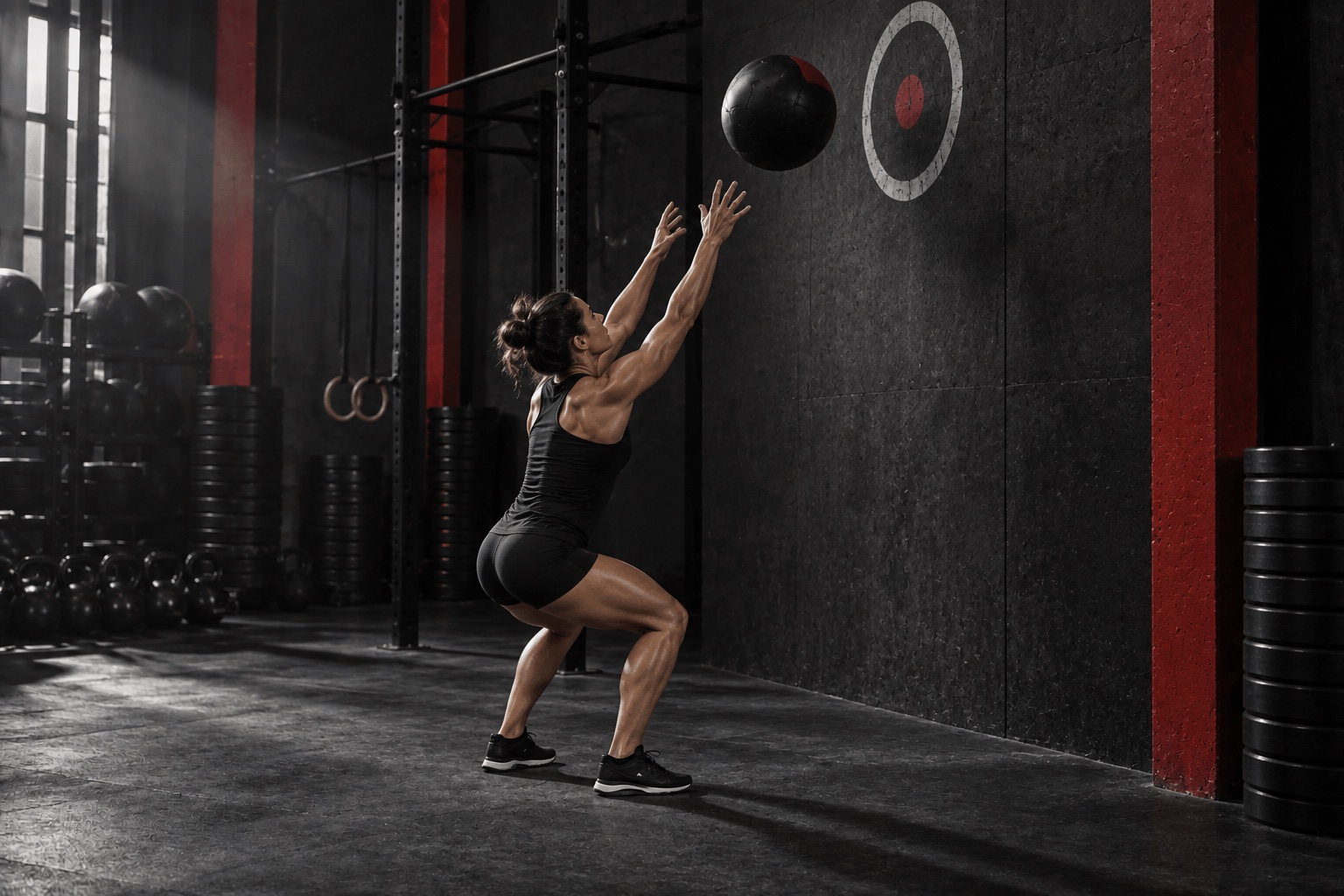 Illustrative Wall Balls training scene